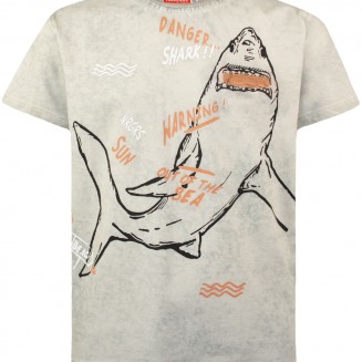 T SHIRT SHARK 13-221028 ΓΚΡΙ