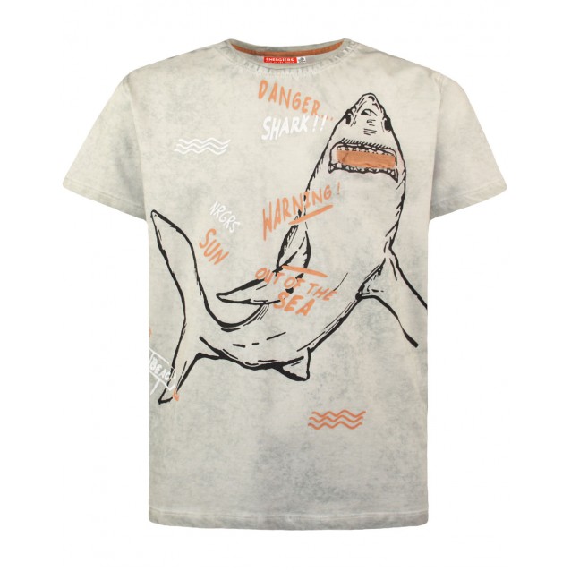 T SHIRT SHARK 13-221028 ΓΚΡΙ