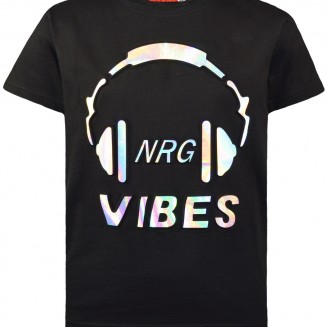 T SHIRT VIBES 13-221040-5 ΜΑΥΡΟ