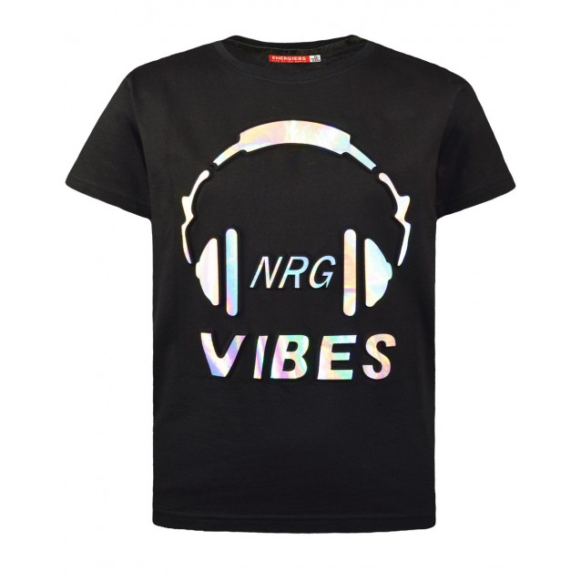 T SHIRT VIBES 13-221040-5 ΜΑΥΡΟ