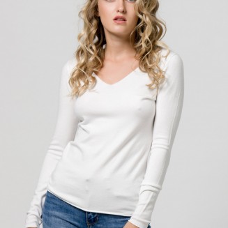 ΜΠΛΟΥΖΑ ΠΛΕΚΤΗ "V" 1002620 ΛΕΥΚΟ