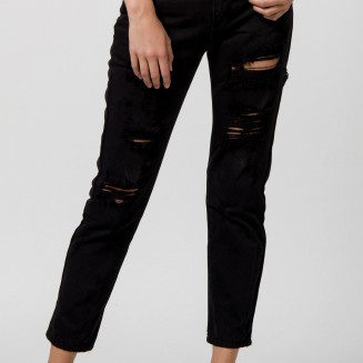 DENIM ΠΑΝΤΕΛΟΝΙ SLOUCHY HIGHT WAIST 1302608 ΜΑΥΡΟ