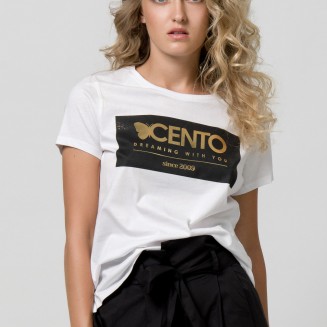 ΜΠΛΟΥΖΑ ΤΥΠΩΜΑ "CENTO" 1002618 ΛΕΥΚΟ