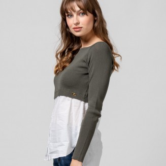 ΜΠΛΟΥΖΑ ΠΛΕΚΤΗ ΜΕ ΠΟΥΚΑΜΙΣΟ 1002638 XAKI