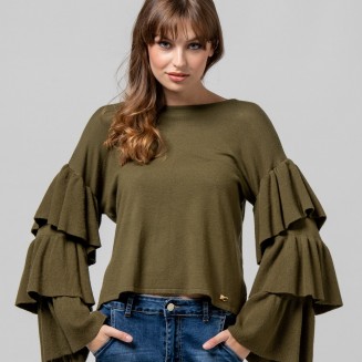 ΜΠΛΟΥΖΑ ΠΛΕΚΤΗ ΜΕ ΒΟΛΑΝ 1002635 ΧΑΚΙ