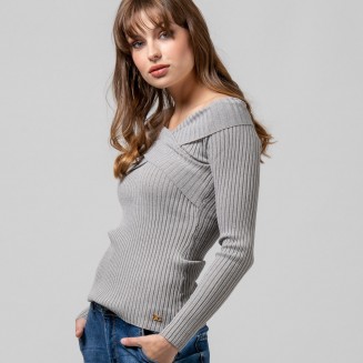 ΜΠΛΟΥΖΑ ΠΛΕΚΤΗ ΚΡΟΥΑΖΕ 1002633 ΓΚΡΙ