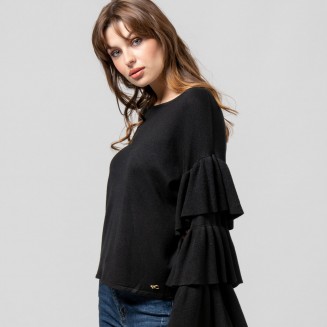 ΜΠΛΟΥΖΑ ΠΛΕΚΤΗ ΜΕ ΒΟΛΑΝ 1002635 ΜΑΥΡΟ