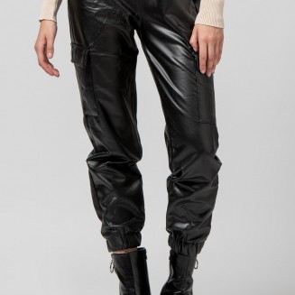 ΠΑΝΤΕΛΟΝΙ CARGO LEATHER LOOK 1302618 ΜΑΥΡΟ