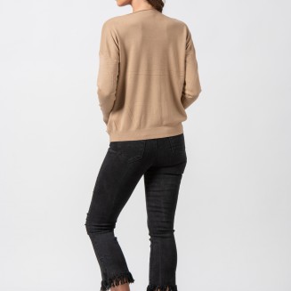 ΜΠΛΟΥΖΑ ΠΛΕΚΤΗ "LOOSE" 1002625 ΚΑΜΕΛ