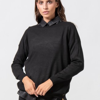 ΜΠΛΟΥΖΑ ΠΛΕΚΤΗ "LOOSE" 1002625 ΜΑΥΡΟ