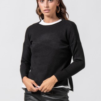 ΜΠΛΟΥΖΑ ΠΛΕΚΤΗ ΜΕ ΑΝΟΙΓΜΑ  1002626 ΜΑΥΡΟ