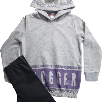 ΣΕΤ ΦΟΥΤΕΡ ΓΙΑ ΚΟΡΙΤΣΙ "BLOGGER" 202303 ΓΚΡΙ